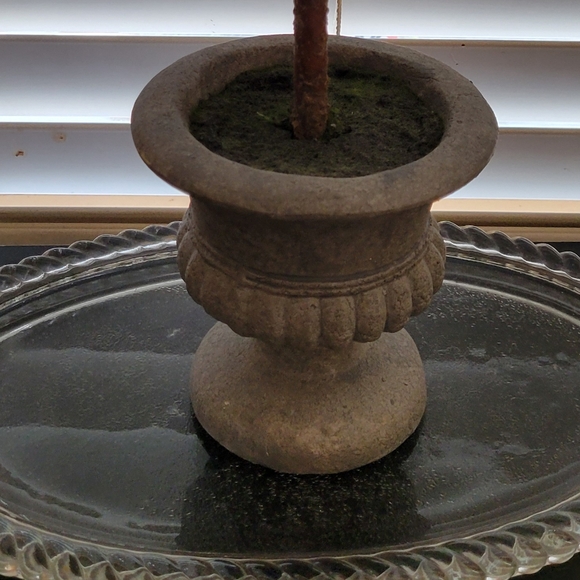 Farmhouse Lifelike Boxwood Topiary Tree in Decorative Urn Style Pot - Picture 5 of 7